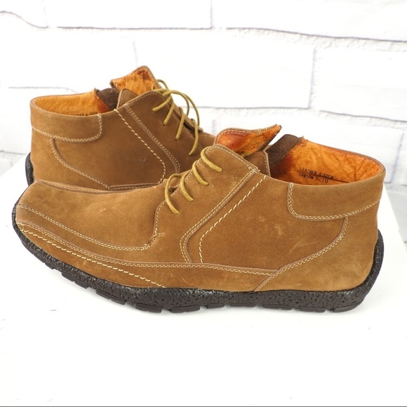 Starsax men’s sz 10/43 wheat leather nubuck boots - Picture 1 of 14